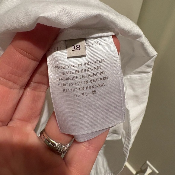 Stella McCartney White Button-Up Shirt Sz 38 - Picture 8 of 8